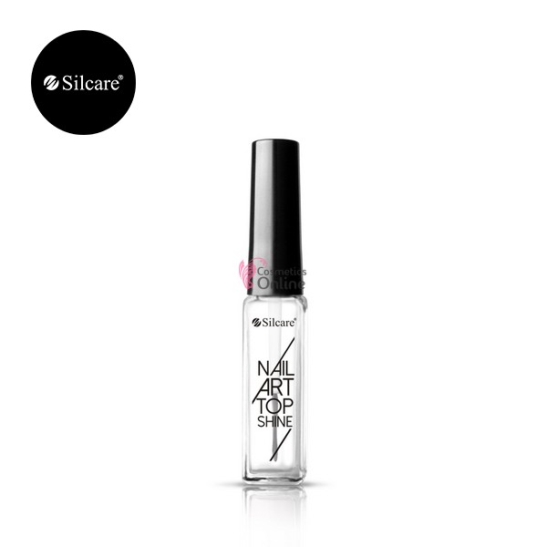 Top Coat lucios pentru nail art Silcare 9 ml, Nail Art Top Shine